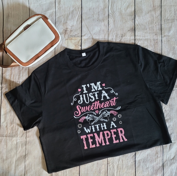 I'm Just a Sweetheart with a Temper Graphic Tee✨️ - Picture 7 of 9